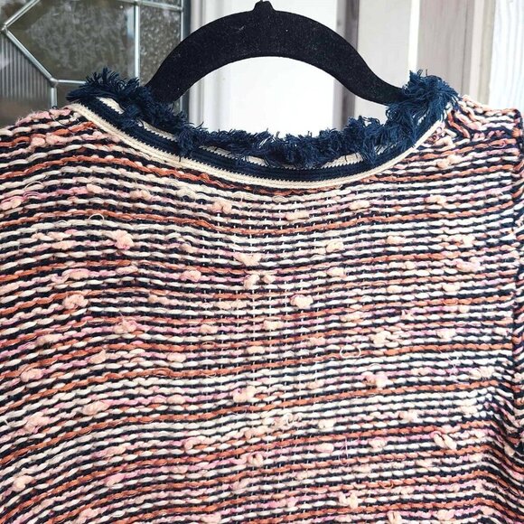 Anthropologie Moth Knit Boho Artsy Bohemian 70s Fringe Cardigan SMALL - Picture 5 of 11